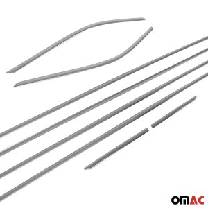 Toyota Prius Window Trim - Omac - S.Steel - Gloss Silver - 2010-2015